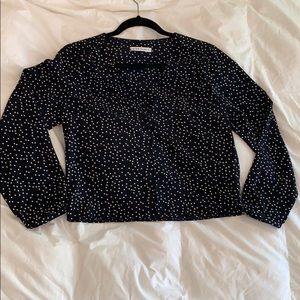 Side Party Polka-Dot Blouse